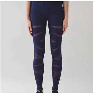 Lululemon Wunder Under Blue Pant sz 4